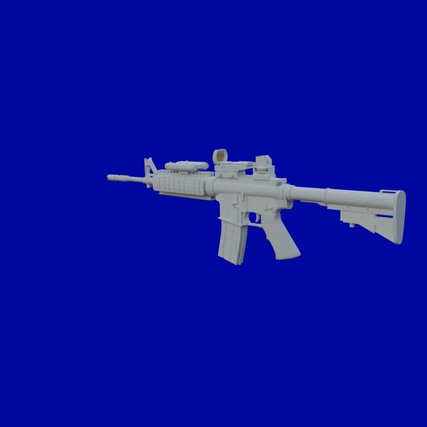 m4a1 assault rifle 3d model - m4a1 Assault Rifle by Maarten_Dominicus